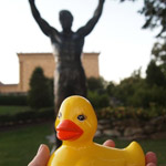 With The Rocky Statue